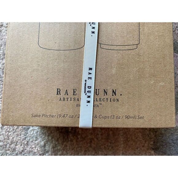 Rae Dunn Black SAKE SIP SIP Set - Picture 3 of 5
